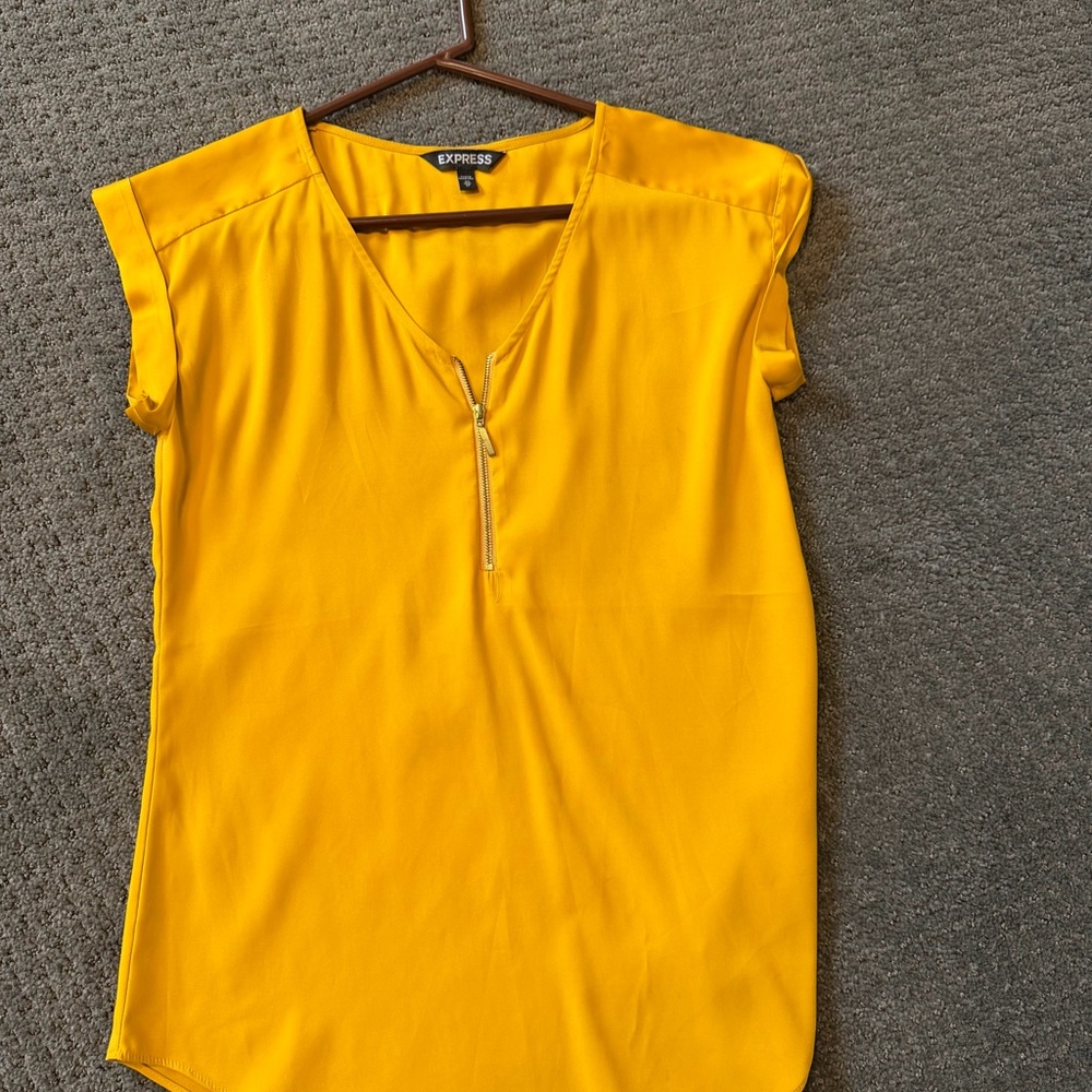 Express Women's Golden Yellow Blouse